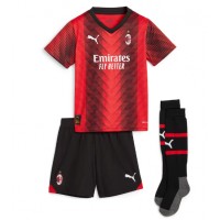 Koszulka piłkarska AC Milan Davide Calabria #2 Strój Domowy dla dzieci 2023-24 tanio Krótki Rękaw (+ Krótkie spodenki)